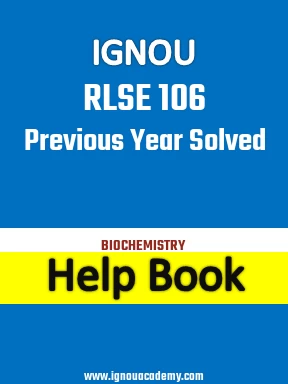 IGNOU RLSE 106 Previous Year Solved Question Paper